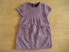 子供服 半袖 ワンピース ワンピ 3歳 約 95cm 100cm 紫 秋 冬 ★4 キッズ 【中古】 ユーズド 女の子 女児 ガールズ ブランド USED アウトレット リサイクル 古着 子ども服 こども服 子供 子ども