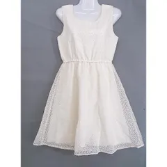 ◇ any SiS エニィスィス 総レース ウエストゴム ノースリーブ ミニ ワンピース サイズ2 アイボリー レディース  【中古】 【1203220002918】