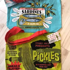 トレーダージョーズ　TRADER JOE'S エコバッグ　サーディン　ピクルス　2つセット　SARDINES PICKLES BAG