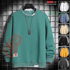 トレーナー メンズ トップス 大きいサイズ 春 切り替え シンプル 長袖 クルーネック プルオーバー スウェット おしゃれ 送料無料 オシャレ ルームウェア 防寒 ant4y161590