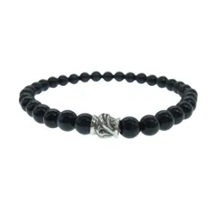 LONE ONES ロンワンズ MFSB-0002S-BTE-M 販売証明カード付属 ストーンブレス ホークビード6mm ブルータイガーアイ ストーン ブレスレット ダークネイビー系【極上美品】【中古】