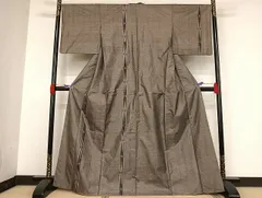 平和屋着物●本場大島紬　訪問着　９マルキ　立涌間道　正絹　逸品　AAAU4335np