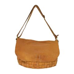 ユーズドフルギ USED古着 レザー編み込みショルダーバッグ メンズ 表記