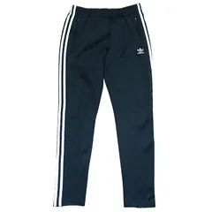 古着 adidas アディダス トラックパンツ トレフォイルロゴ 3ライン ブラック S 256-97