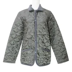 ラベンハム LAVENHAM ×LAPIS beams CO. ビームス WA-AW04 キルティングジャケット 襟コーズ ブルゾン 中綿 パイピング 36 S相当 カーキ系 IBO64 Xのサムネイル