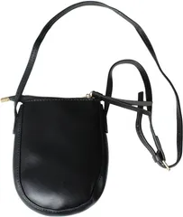 スマホポーチ スマホポシェット ジップポーチ スマホケース 携帯  調整可能 ブラック