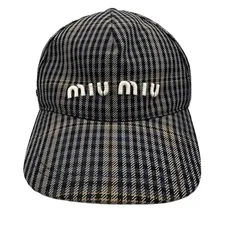 MIUMIU♡MIUIMIUキャップ♡L MIU MIU - ミュウミュウ MIU MIU キャップ デニム ロゴ ベース