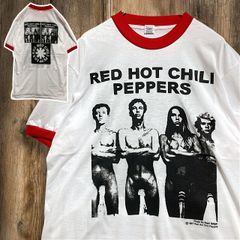 BJKB リンガー Tシャツ ビンテージ 古着 白 赤 レッドホットチリペッパーズ RED HOT CHILI PEPPERS バンド チンソックス レッチリ Lサイズ 2503  3500 p10