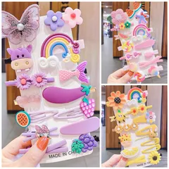 ヘアピン　子ども用　ヘアアレンジ　14点詰め合わせ　大量ヘアピンセット　カラフル　キャラクターピン