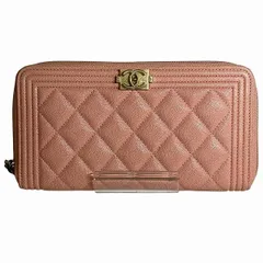 シャネル　CHANEL　ボーイシャネル　CHANEL　ラウンドファスナー　長財布　　レディース　美品