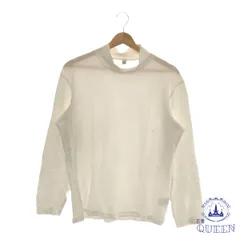 ☆美品☆ UNIQLO ユニクロ トップス カットソー ハイネック 長袖 リブなし レディース ホワイト M 901-6384 送料無料 古着