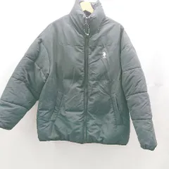 ◇ ⊇ U.S. POLO ASSN. 長袖 ダウンジャケット サイズF ブラック メンズ E  【1502180051166】