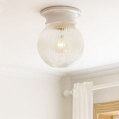 アルブス1灯シーリングライト（ホワイト）｜ボール型・ガラスシェード｜おしゃれな天井照明〈屋内用〉｜品番：LNL-76257