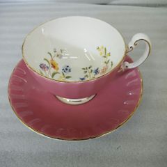 カップ&ソーサー 1客  AYNSLEY エインズレイ ティーカップ 2973 ピンク コテージガーデン