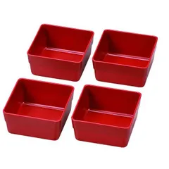 [送料込]赤_15.0重箱用仕切り小鉢 HAKOYA 15.0重箱用仕切り小鉢4個セット 赤 56009
