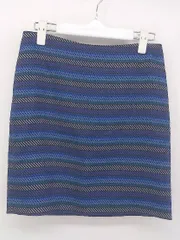 ◇ green label relaxing グリーンレーベル UNITED ARROWS 総柄 ミニ タイト スカート サイズ36 ネイビー系 レディース  【中古】 【1204130002739】