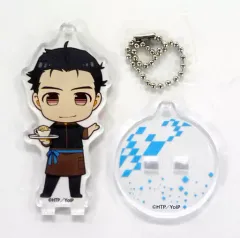 【中古】キーホルダー・マスコット(キャラクター) 【シークレット】 勝生勇利(裸眼) 「ユーリ!!! on ICE×animatecafe トレーディングアクリルスタンドキーホルダー ギャルソンスタイルver.」