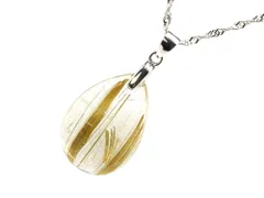 「1点もの 画像現品販売」 ゴールドルチルクォーツ ペンダントトップ パワーストーン ペンダント 天然石 シルバー925 金運