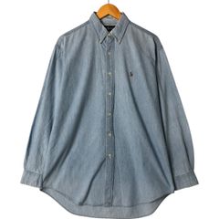 古着 ラルフローレン Ralph Lauren BLAIRE 長袖 シャンブレーシャツ メンズM相当/eaa560298