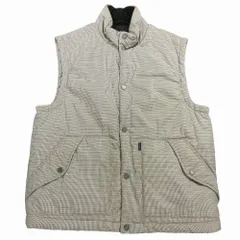 Aquascutum アクアスキュータム クラブチェック柄 中綿 ベスト ジャケット ノースリーブ サイズXL ベージュ メンズ 【中古】