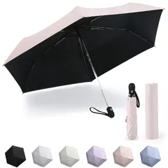 【194g超軽量・風に強い高強度アルミ製傘骨】 日傘 uvカット 折り畳み 【UPF50＋認証済み・ワンタッチ自動開閉・錆が発生しにくい】 折りたたみ傘 遮光遮熱 撥水耐風 紫外線対策 超コンパクト 晴雨兼用 日傘兼用雨傘 傘 レディース メンズ (ピンク 1