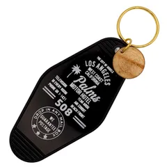 【USA】復刻 ビンテージ ホテル モーテル キーホルダー レトロ モーテル 雑貨 アメリカ 西海岸 かっこいい おしゃれ 雑貨 アメリカン雑貨 アメリカン カリフォルニア : USMO-041BK