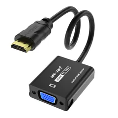 2:HDMI VGA(D-SUB)変換アダプター、1080pフルHD HDMI to VGAアダプター、コンピュータ、ノートパソコン、プロジェクター、HDTV、Xbox対応 HDMI オス to VGA メスアダプタ 逆方向に非対応　7134-26