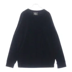 Vivienne Westwood MAN (ヴィヴィアンウエストウッドマン) オーブロゴ クルーネック ベロアスウェットトレーナー ブラック VW-J2-72198のサムネイル