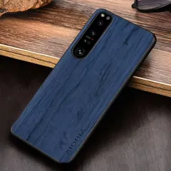 【Wood Aioria】002    Blue   （Xperia エクスペリア  5Ⅴ 1Ⅴ 5Ⅳ 1Ⅳ 10Ⅳ 5Ⅲ 1Ⅲ 10Ⅲ ACEⅢ 5Ⅱ）