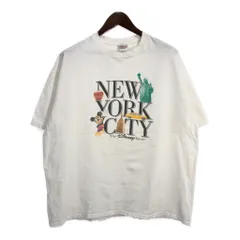 90年代 USA製 Disney store ディズニーストア ニューヨーク ミッキーマウス 半袖Ｔシャツ キャラクター (メンズ L) 中古 古着 T3729