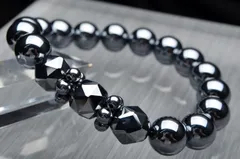 テラヘルツ スターカット&ラウンド 9.5+10+4mm ブレスレット 1個売り パワーストーン 天然石 _B340-8