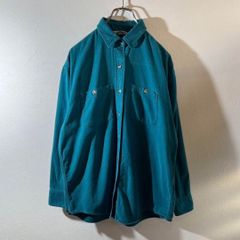 USA製 REI ターコイズ コットンネルシャツ 80s 90s