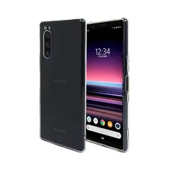 Xperia 5 SO-01M SOV41 901SO スマホケース エクスペリア クリア カバー 耐衝撃 薄型 耐熱性 シンプル 高光沢 軽量 ソフト ラバーケース ストラップホール付 【Provare】 (Xperia 5, クリア) 1