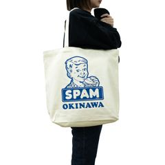 SPAM OKINAWA スパム トートバッグ ベージュ オールド ボーイ 帆布 お土産 tシャツ コーデ 沖縄 限定