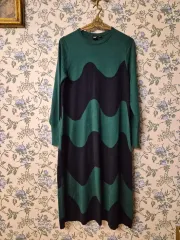 マリメッコ ユニクロ グリーン ネイビー ニット ONE PIECE