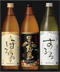霧島オリジナルセット 「芋・黒霧島」「麦・ほろる」「米・するる」3種飲み比べ 瓶 25度 900ml×3本 B0CMWMRJVK/002128