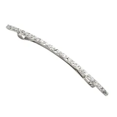 【D：シルバー × ワンサイズ】[Cream dot. クリームドット公式] ヘアアクセサリー レディース 8タイプ バレッタ ヘアクリップ 大きめ メタル セミマット ヘアライン加工 太め オーバル アーチ 光沢感 大人 上品 エレガント シンプル