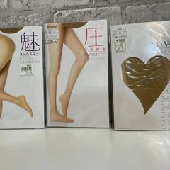 【ストッキング３点セット】ATUGI 魅／圧　ベージュ系