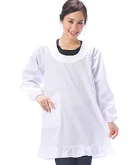 [ニシキ] 割烹着 冠婚葬祭 フォーマル 白 撥水加工 【選べる 和装用/洋装用