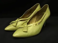 YVESSAINTLAURENT イヴサンローラン レザー ヒール パンプス 表記サイズ 35 1/2(約22.5cm) 靴 レディース ライトグリーン系 DH8063