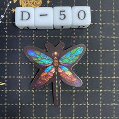 방수 스티커 잠자리 스테인드 글라스 스타일 다크 고딕 D-50