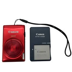 Canon IXY410Fレッドデジタルカメラ 充電器 ストラップ付き
