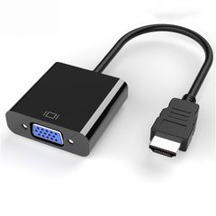 HDMI → VGA 変換アダプタ 変換ケーブル HDMI → VGA (D-Sub 15pin) 変換アダプタ HD パソコン TV コンバータ（ブラック）
