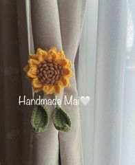 ひまわり🌻カーテンタッセル　2個セット編み物ハンドメイド