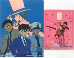 【中古】クリアファイル 新一＆平次＆真＆キッド/蘭＆歩美＆園子＆真純 三原色マジッククリアファイルセット(2枚組) 「一番ラボ 名探偵コナン」 F賞