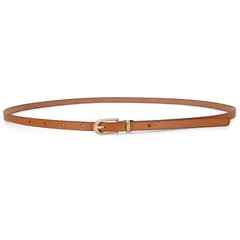 レザー レディース細ベルト♪大きいサイズ 革 ベージュ バックル スリム