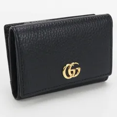 GUCCI グッチ 三つ折りウォレット GGマーモント 735829 三折財布小銭入付き レザー【中古】 ユニセックス