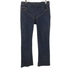 YVES SAINT LAURENT イヴサンローラン イタリア製 フレアデニムパンツ F38 インディゴ ジーンズ RIRIジップ ハート レディース 古着