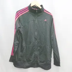 ◇ Θ adidas アディダス スポーツ 長袖 ジャージ サイズxl ブラックピンク系 レディース E  【1504210009772】