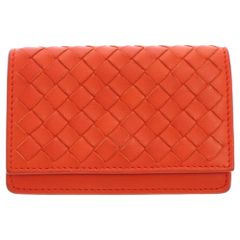 BOTTEGA VENETA (ボッテガヴェネタ) イントレチャート カードケース 名刺入れ レザー レッド